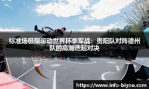 标准场极限运动世界杯季军战：贵阳队对阵德州队的高潮迭起对决